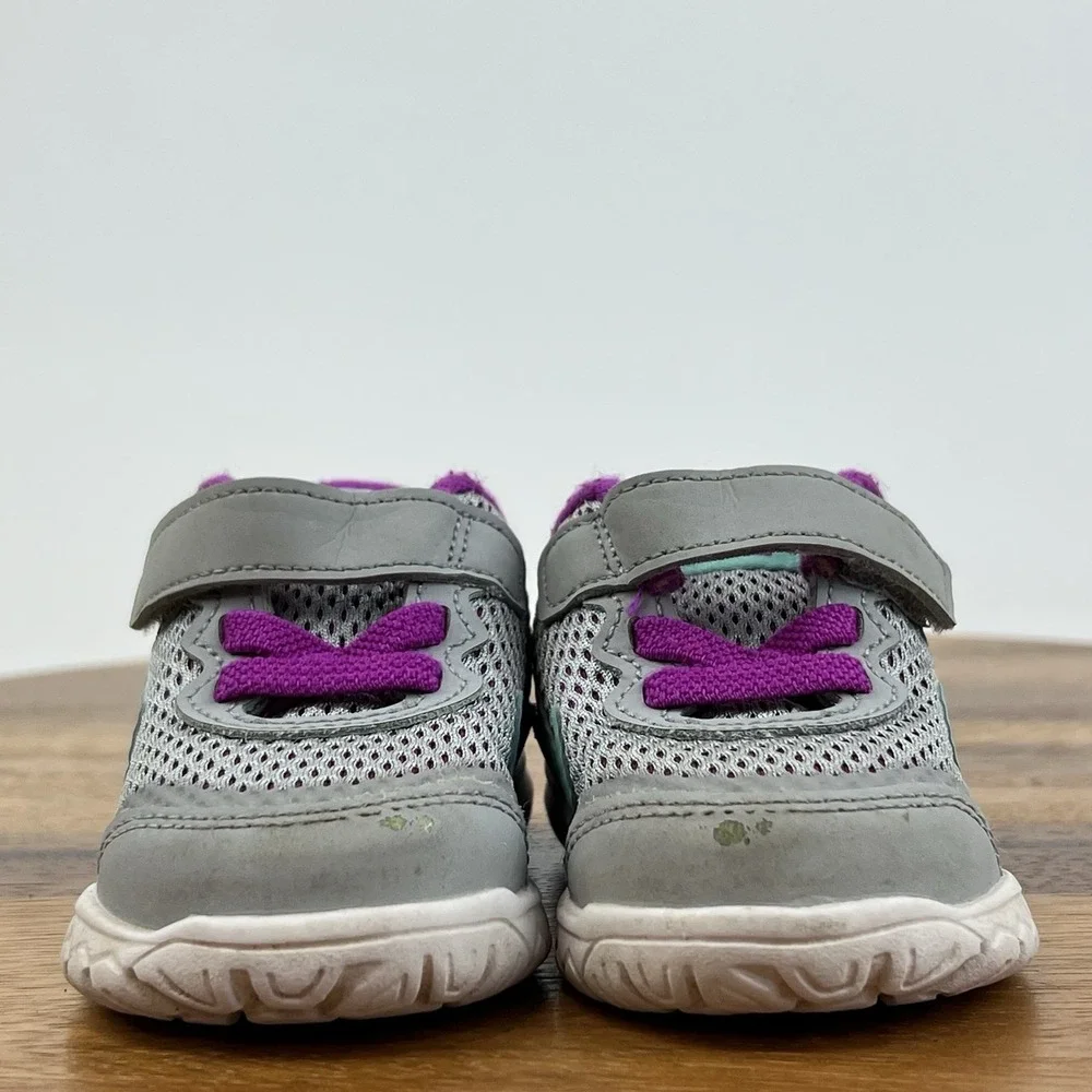 Baby Girls Nike Flex Experience 4 Gray Athletic Slip On Sneakers Shoes‎ Size 2 C